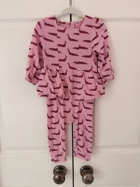 kate quinn purple Pink slugs Long-Sleeve One-Piece